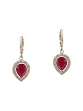 Load image into Gallery viewer, Red Metal Drop Earring