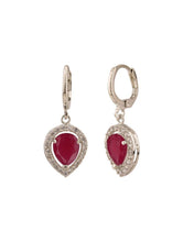 Load image into Gallery viewer, Red Metal Drop Earring