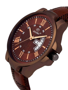 Brown Round Dial Analog Watch
