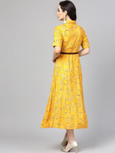 Load image into Gallery viewer, Quirky Button Up Belted Dress