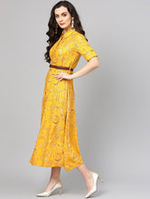 Load image into Gallery viewer, Quirky Button Up Belted Dress