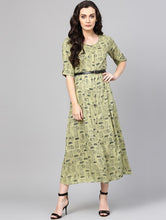 Load image into Gallery viewer, Quirky Button Up Belted Dress