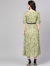 Load image into Gallery viewer, Quirky Button Up Belted Dress