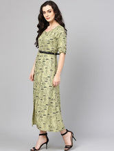 Load image into Gallery viewer, Quirky Button Up Belted Dress