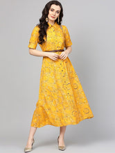 Load image into Gallery viewer, Quirky Button Up Belted Dress