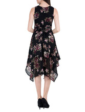 Load image into Gallery viewer, Sleeveless Floral Asymmetric Dress