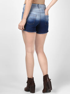 Frayed Hem Denim Shorts