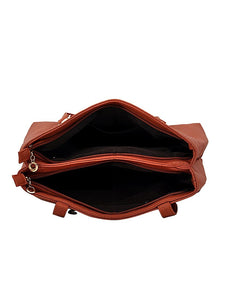 Brown Leatherette Handbag