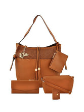 Load image into Gallery viewer, Tan Leather Handbag Combo
