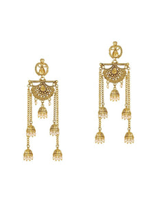 Gold Metal Drop Earring