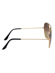 Gold Color Unisex Aviator Sunglass