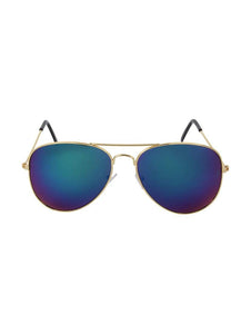 Gold Rim Aviator Sunglasses