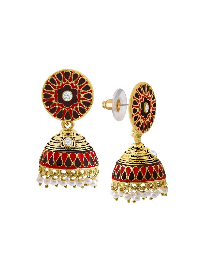 Gold Metal Jhumka Earring