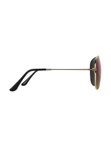 Gold Rim Aviator Sunglasses