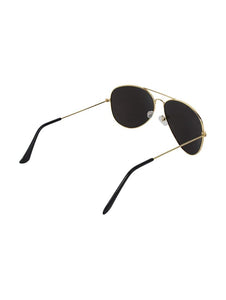 Gold Rim Aviator Sunglasses