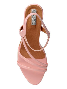 Pink Leather Back Strap Sandals