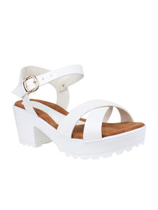 White Ankle Strap Sandal