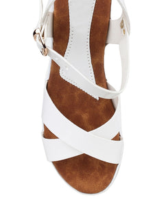 White Ankle Strap Sandal