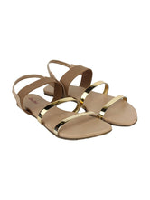 Load image into Gallery viewer, Brown Leather Back Strap Sandals
