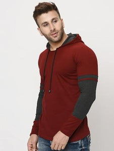 Block Hooded T-Shirt