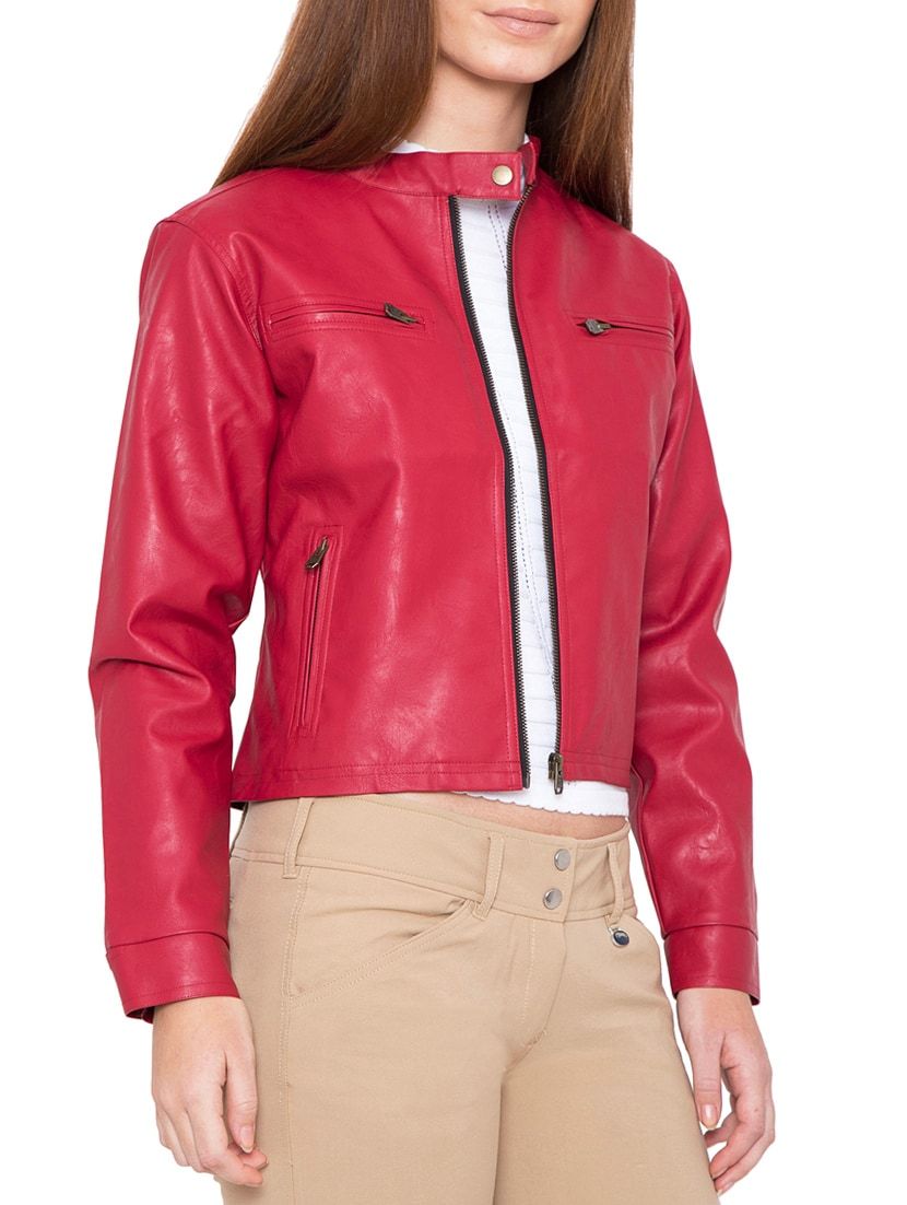 Pink Leather Jacket