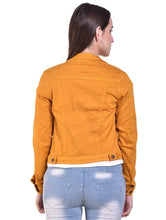 Load image into Gallery viewer, Yellow Button-Up Denim Jacket
