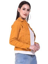 Load image into Gallery viewer, Yellow Button-Up Denim Jacket
