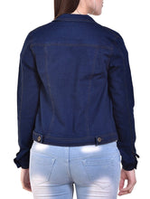 Load image into Gallery viewer, Navy Blue Button-Up Denim Jacket
