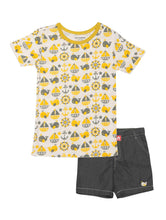 Load image into Gallery viewer, Yellow Cotton Shorts Set
