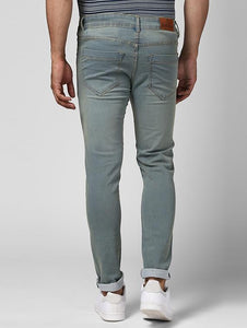 Grey Cotton Washed Jeans