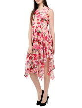 Load image into Gallery viewer, Sleeveless Floral Asymmetric Dress
